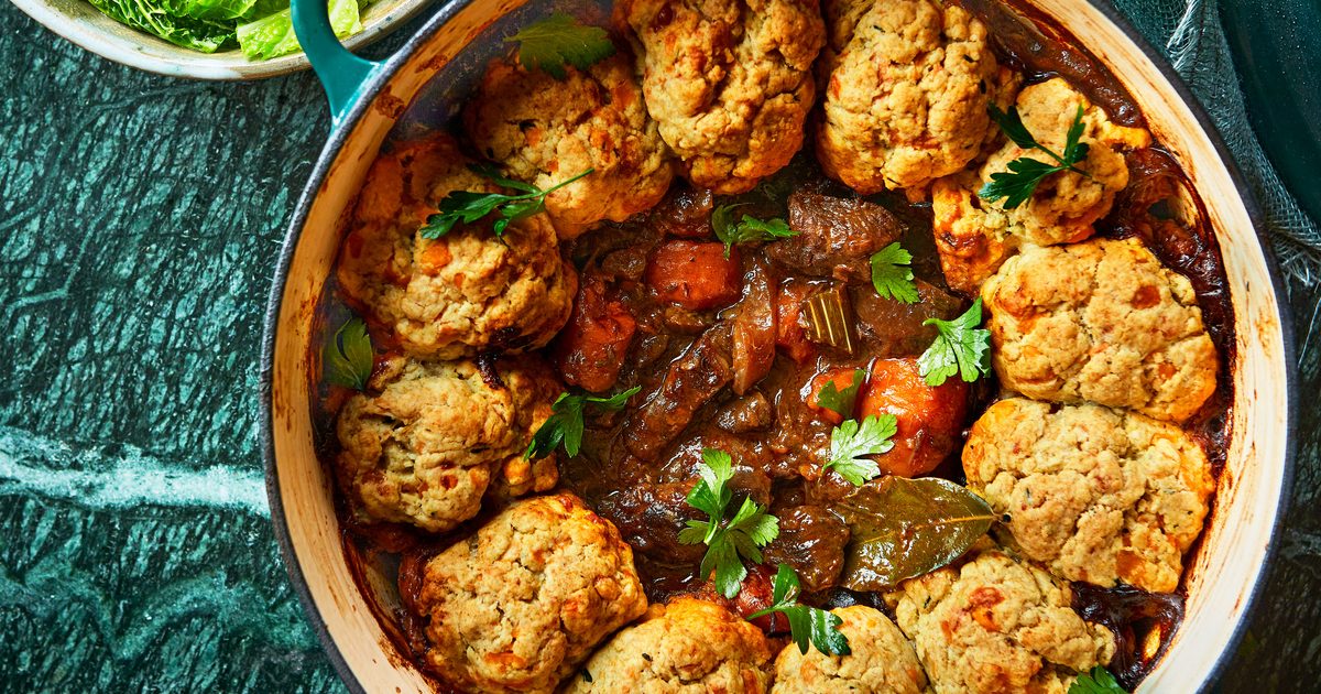 Next level beef stew & dumplings recipe