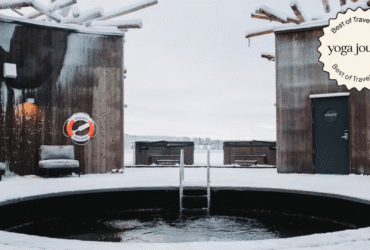 A pool at Arctic Bath, a winter destination that prioritizes wellness