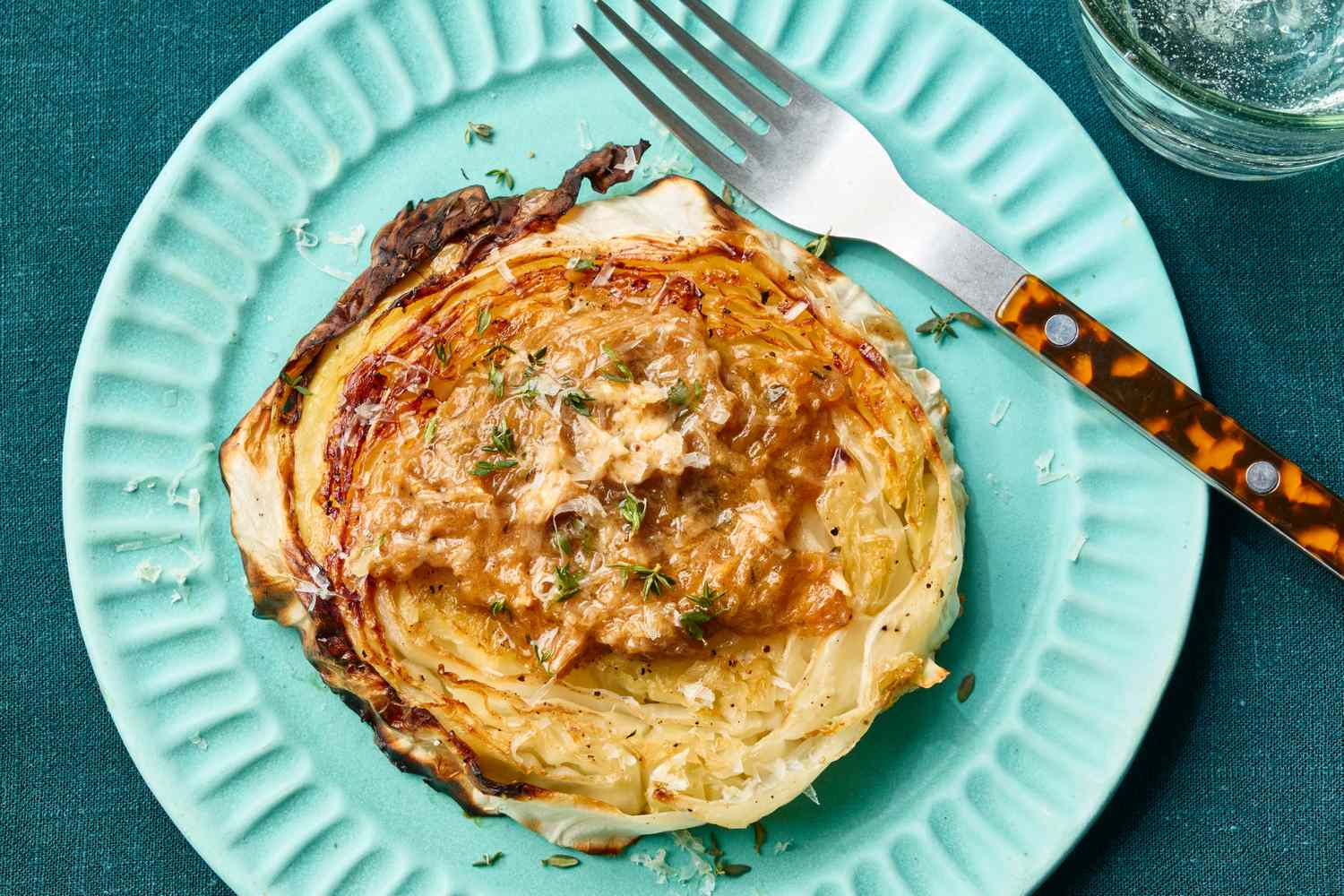 French Onion Cabbage Steaks