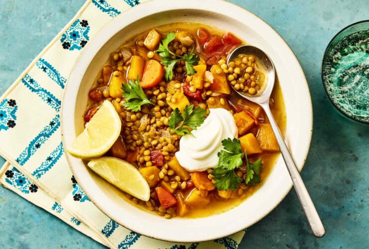 High-Protein Butternut Squash & Lentil Soup