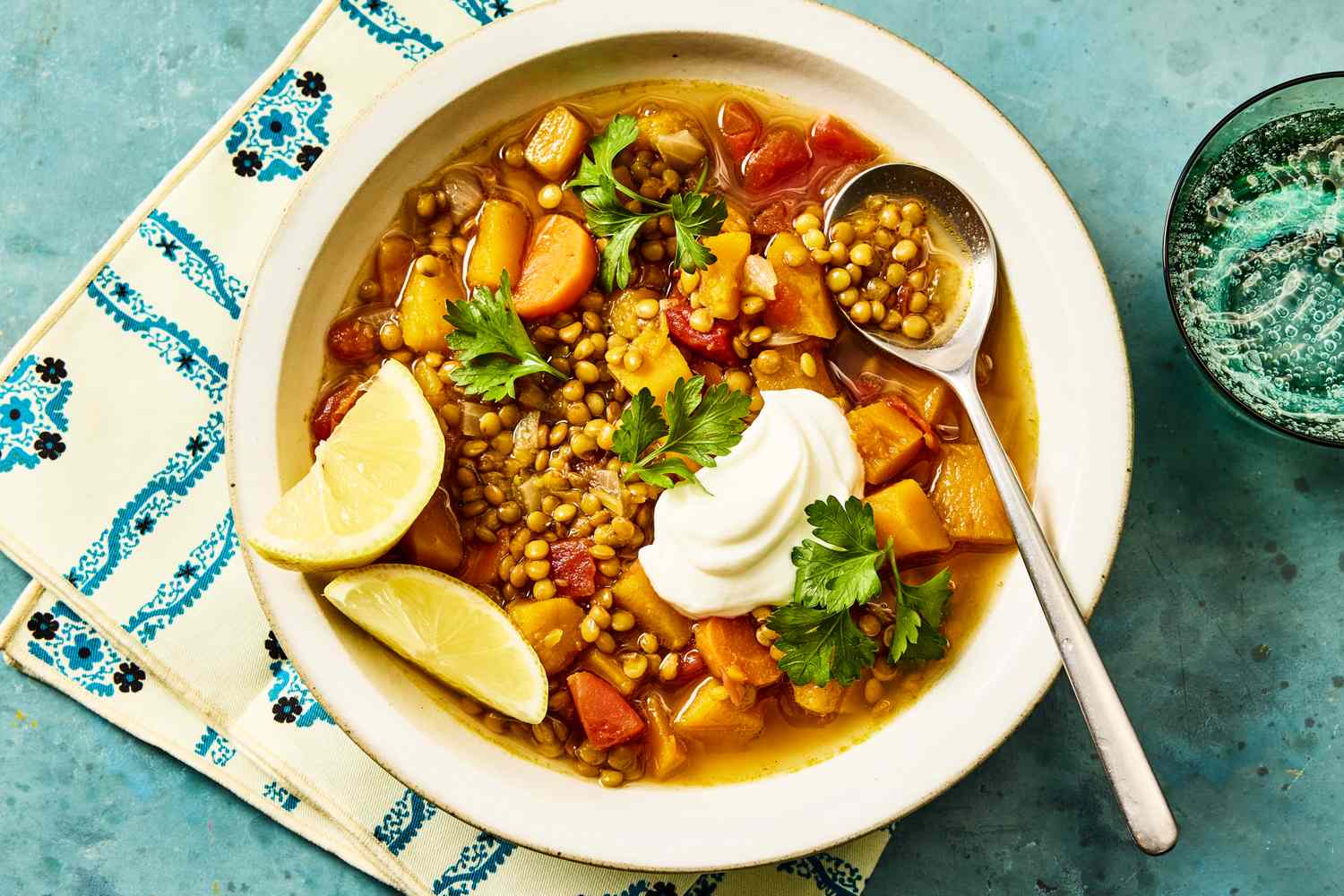 High-Protein Butternut Squash & Lentil Soup