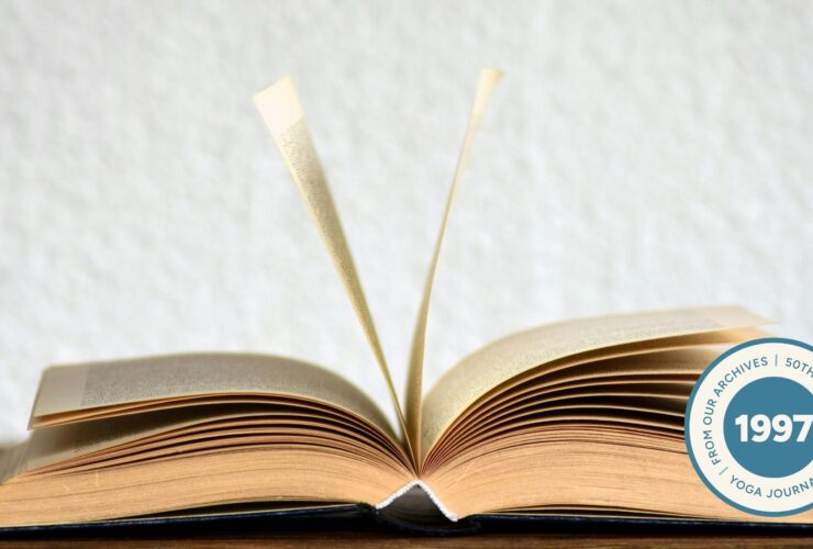 Image of opened book on table.