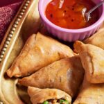 Air fryer keema samosas