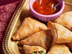 Air fryer keema samosas