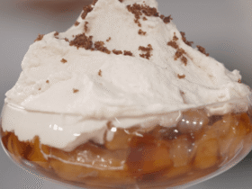 Caramelised Poached Pineapple In Rum With Coconut Cream