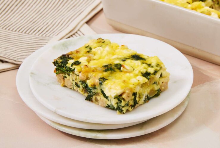 Spinach & White Bean Egg Bake with Feta