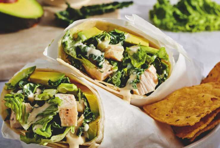 These Speedy Chicken Caesar Salad Wraps Pack 30+ Grams Of Protein