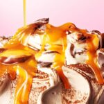 Brown sugar pavlova with chocolate ripple cream & salted caramel recipe