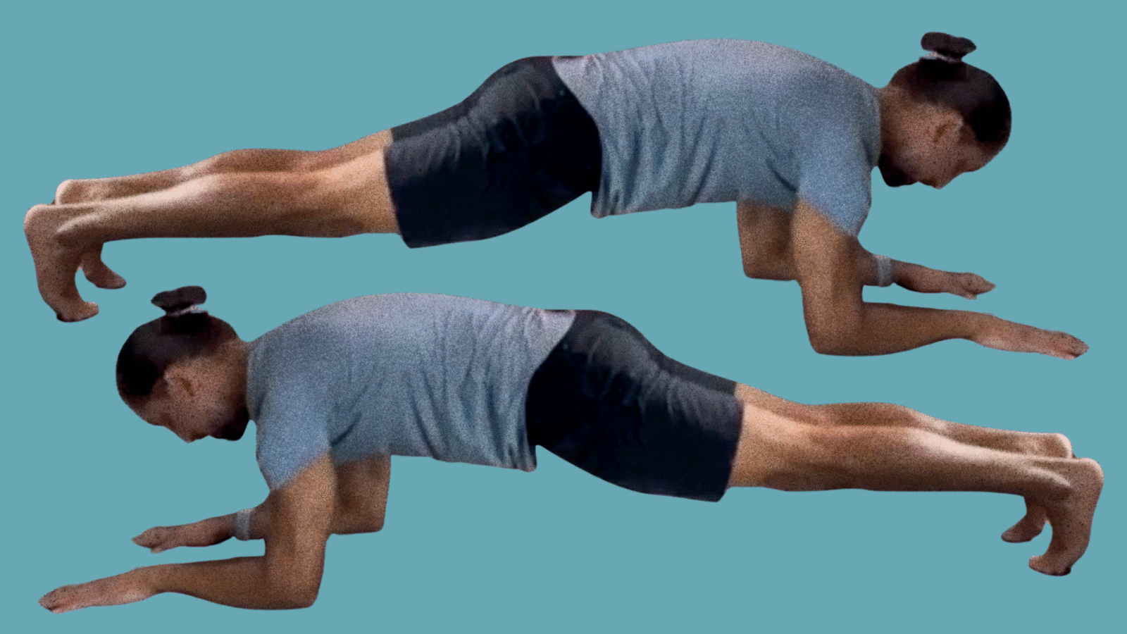 Yoga teacher Jaffer Hussain in Plank Pose, part of his yoga for core strength practice