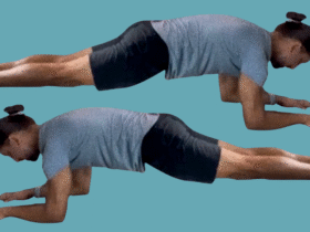 Yoga teacher Jaffer Hussain in Plank Pose, part of his yoga for core strength practice