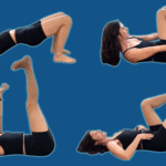 Yoga teacher Michelle Martone doing a series of core strengthening exercises