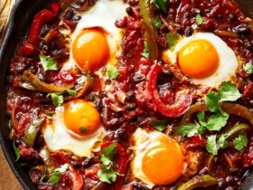 One-pan black bean shakshuka recipe