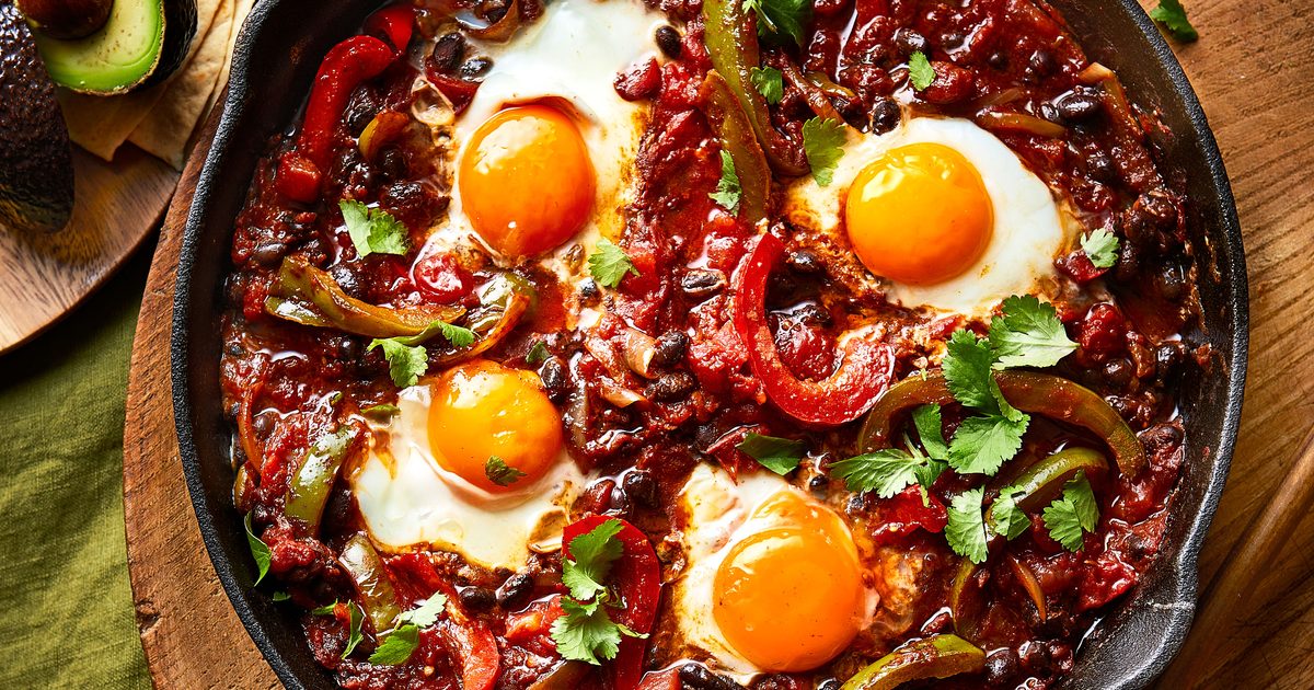 One-pan black bean shakshuka recipe