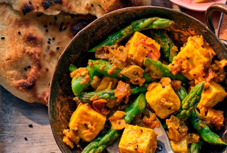 Paneer asparagus sabji
