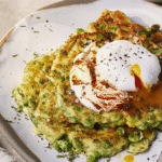 Pea & ricotta fritters