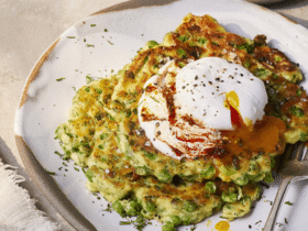 Pea & ricotta fritters