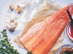 This Hibiscus Honey Mustard Salmon Recipe Is Simple But Stunning
