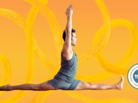 Man practicing the Splits.