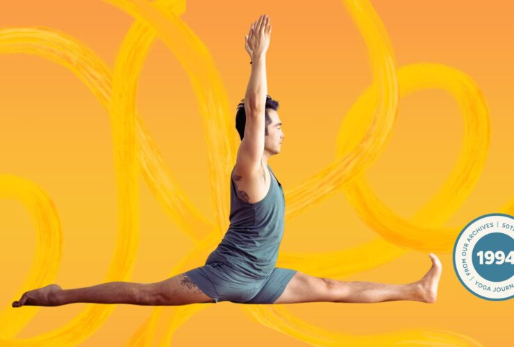 Man practicing the Splits.