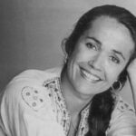 Black and white photo of Lilias Folan, yoga teacher who hosted PBS_TV show "Lilias! Yoga and You"