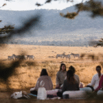 Yoga retreats alongside a herd of zebra in the Enasoit Conservancy