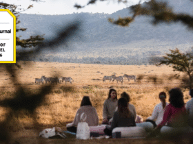 Yoga retreats alongside a herd of zebra in the Enasoit Conservancy