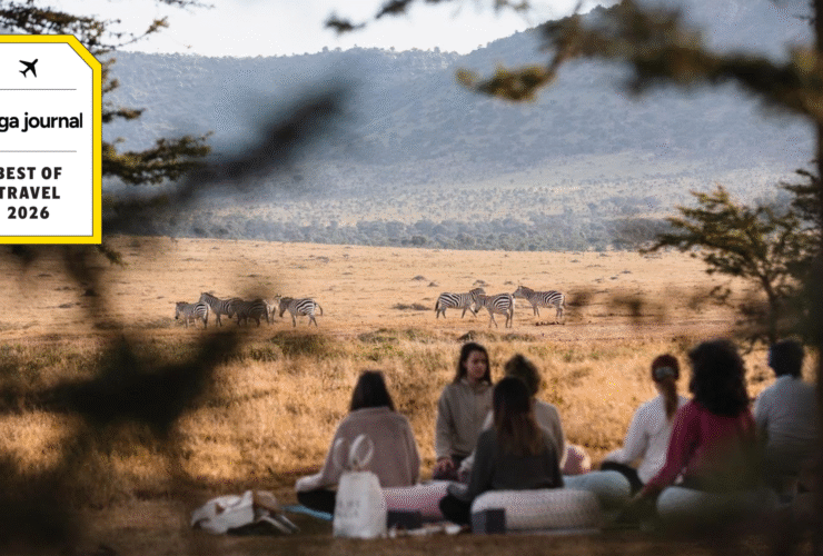 Yoga retreats alongside a herd of zebra in the Enasoit Conservancy