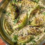 Cabbage Wedges with Creamy Mushrooms