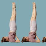 A woman in Shoulderstand