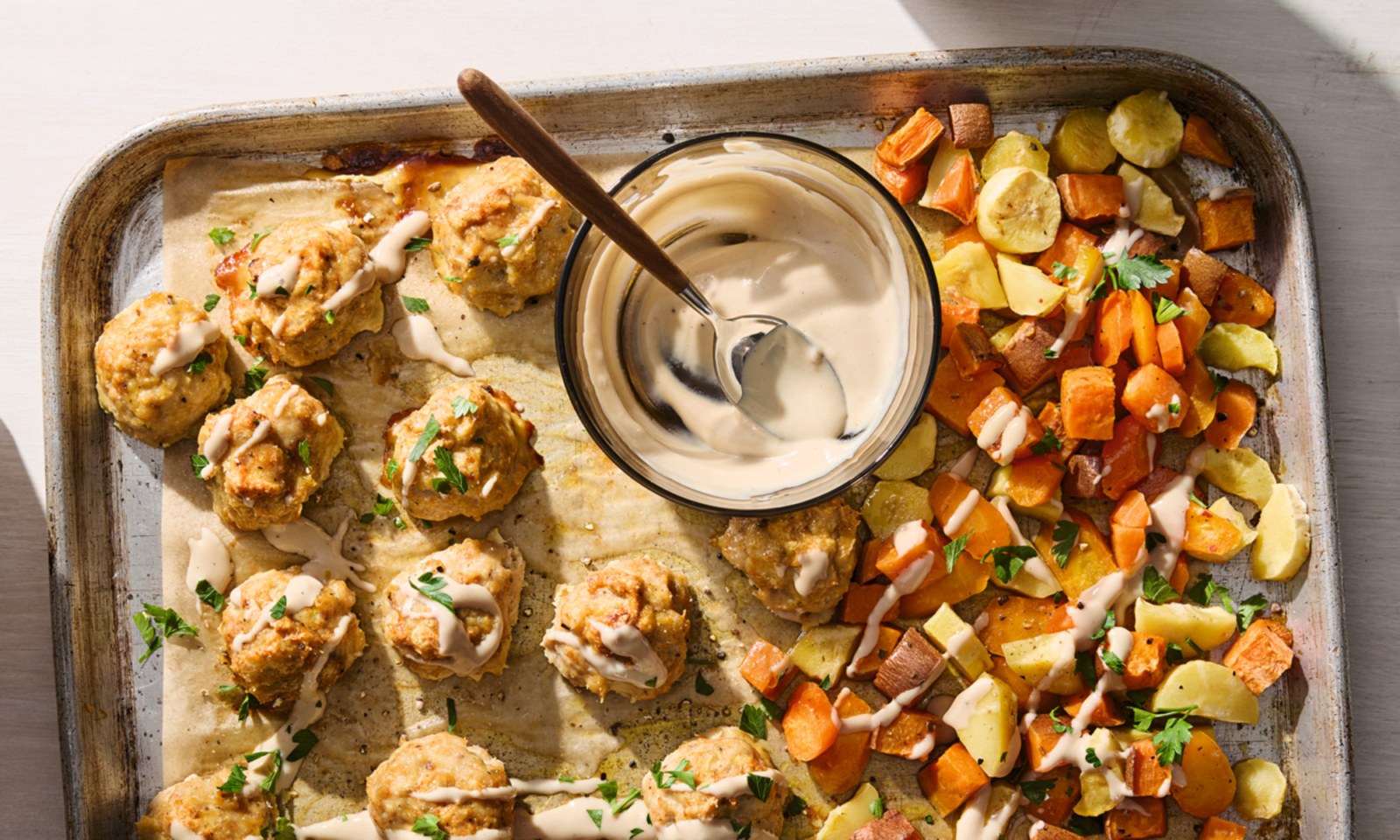 Dinner Doesn’t Get Easier Than This Chicken Meatball Sheet Pan