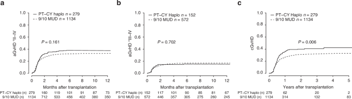 Haploidentical transplantation with post-transplant cyclophosphamide is not inferior to 9/10-MUD transplantation with ATG in patients with myeloid malignancies