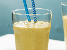 Mango lassi-inspired breakfast smoothie