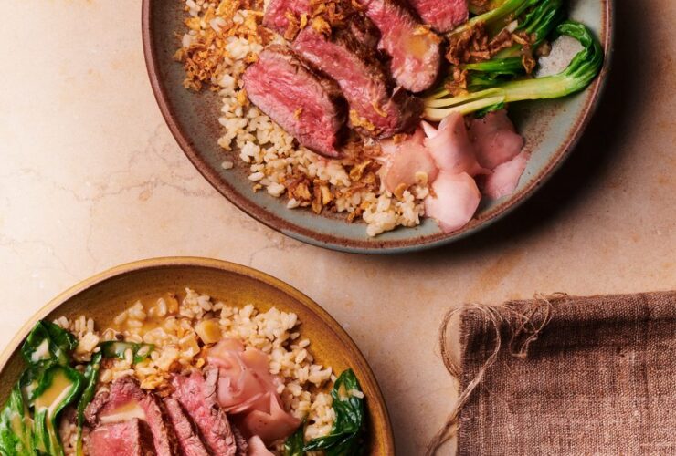 Miso steak rice bowls recipe