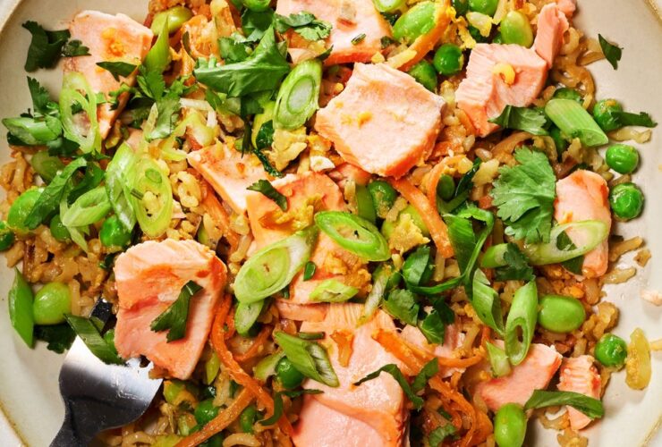 Salmon & pea fried protein rice