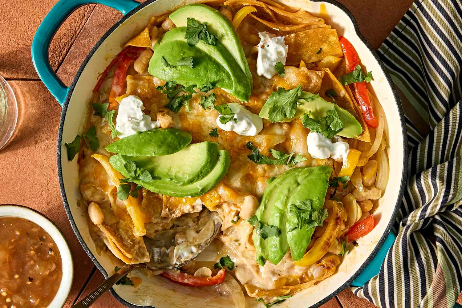 White Bean Fajita Casserole
