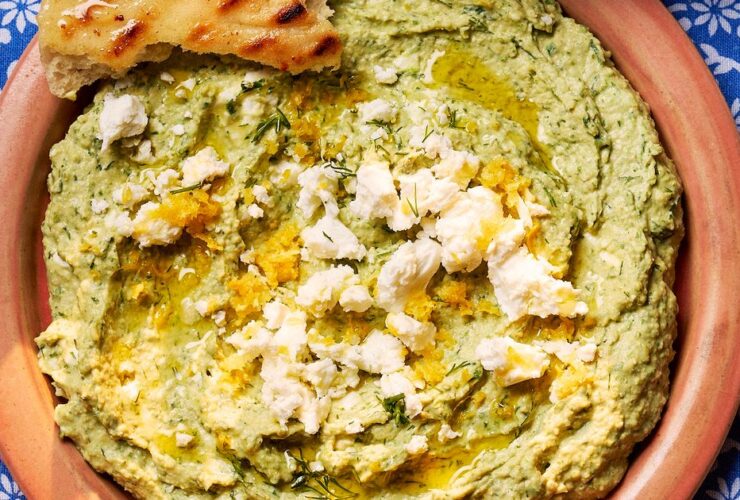 Feta, spinach & dill hummus recipe
