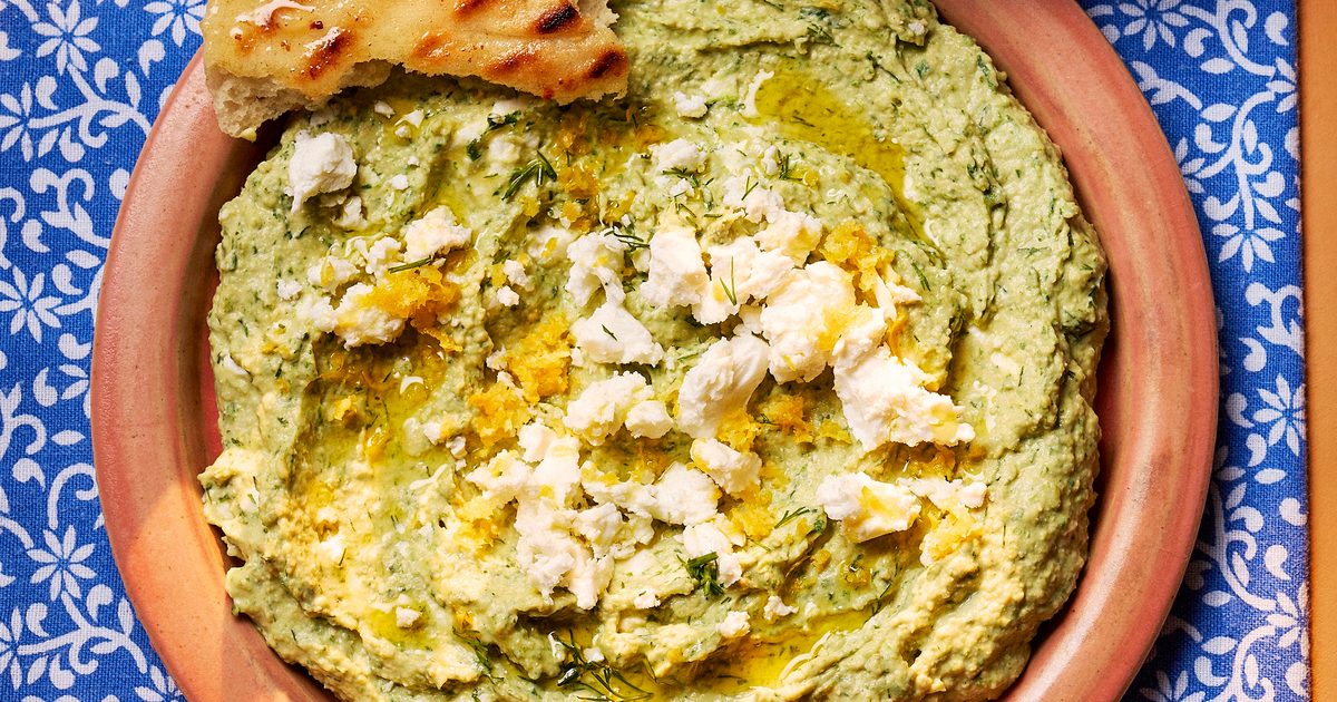 Feta, spinach & dill hummus recipe
