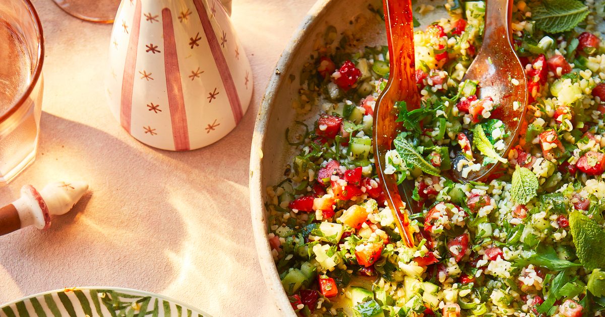 Mint & strawberry tabbouleh