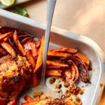 Piri-piri chicken & sweet potato fry traybake
